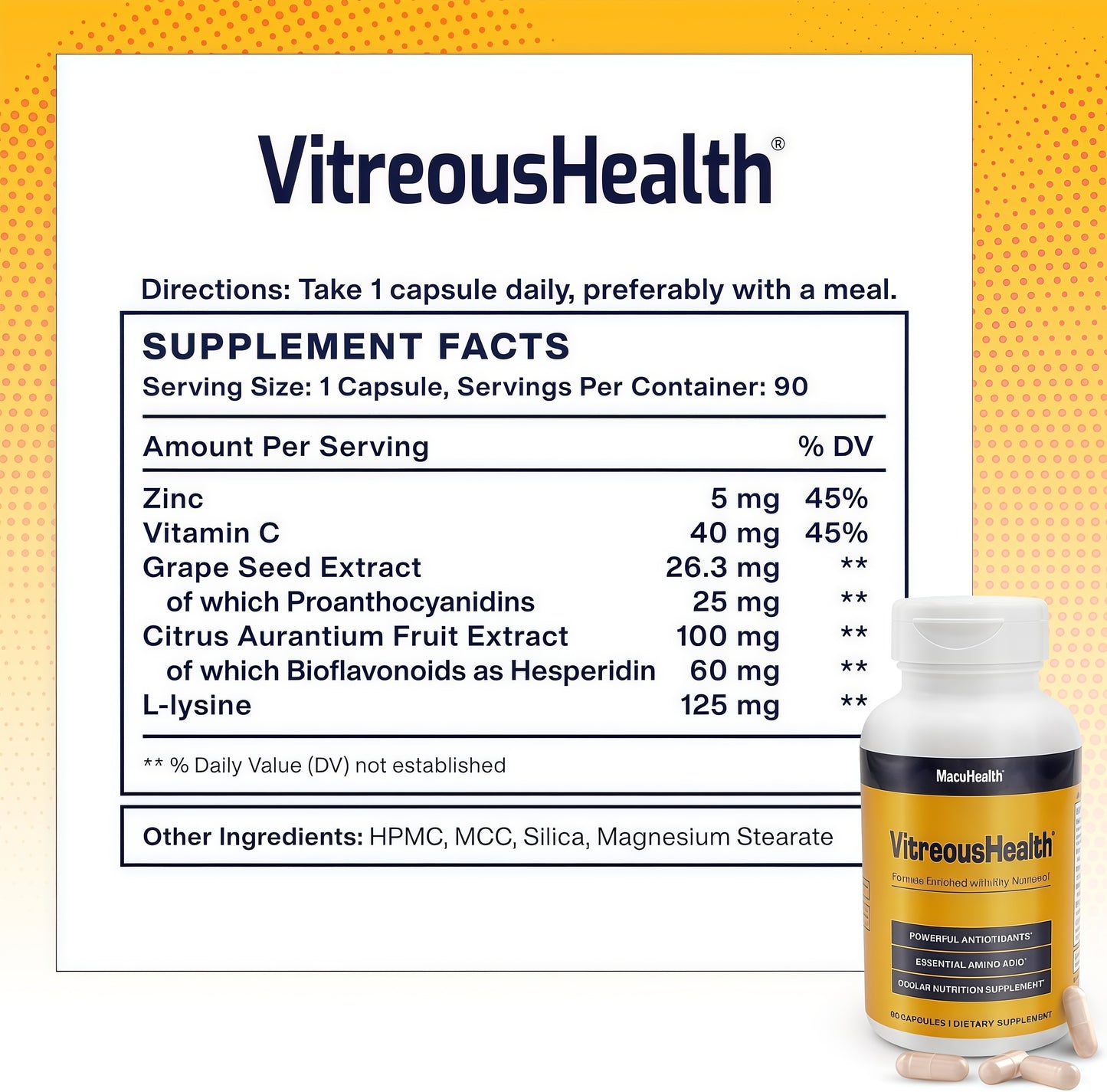 MacuHealth VitreousHealth Evidence-BasedEve Supplement - 90 Capsules