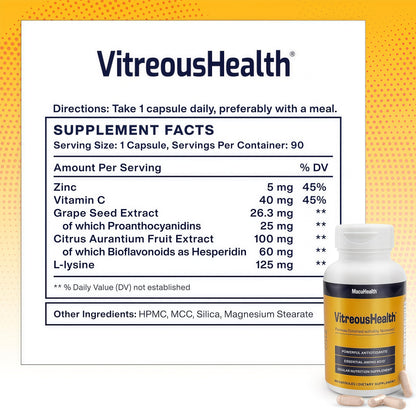 MacuHealth VitreousHealth Evidence-BasedEve Supplement - 90 Capsules